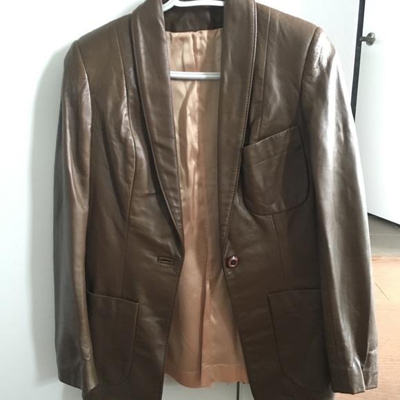 Vintage Leather Blazer - Picture 1 of 5